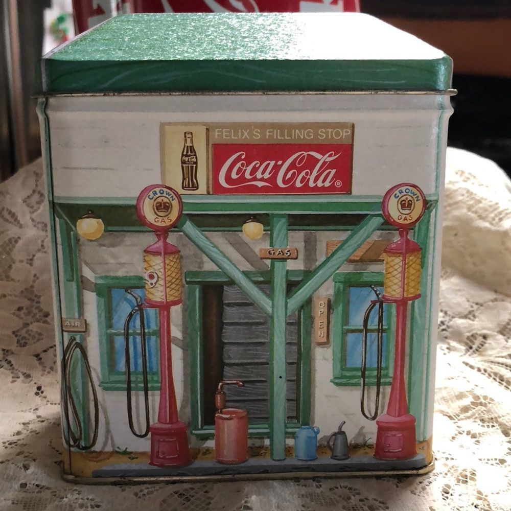 VTG COCA COLA FELIX’S FILLING STOP TIN